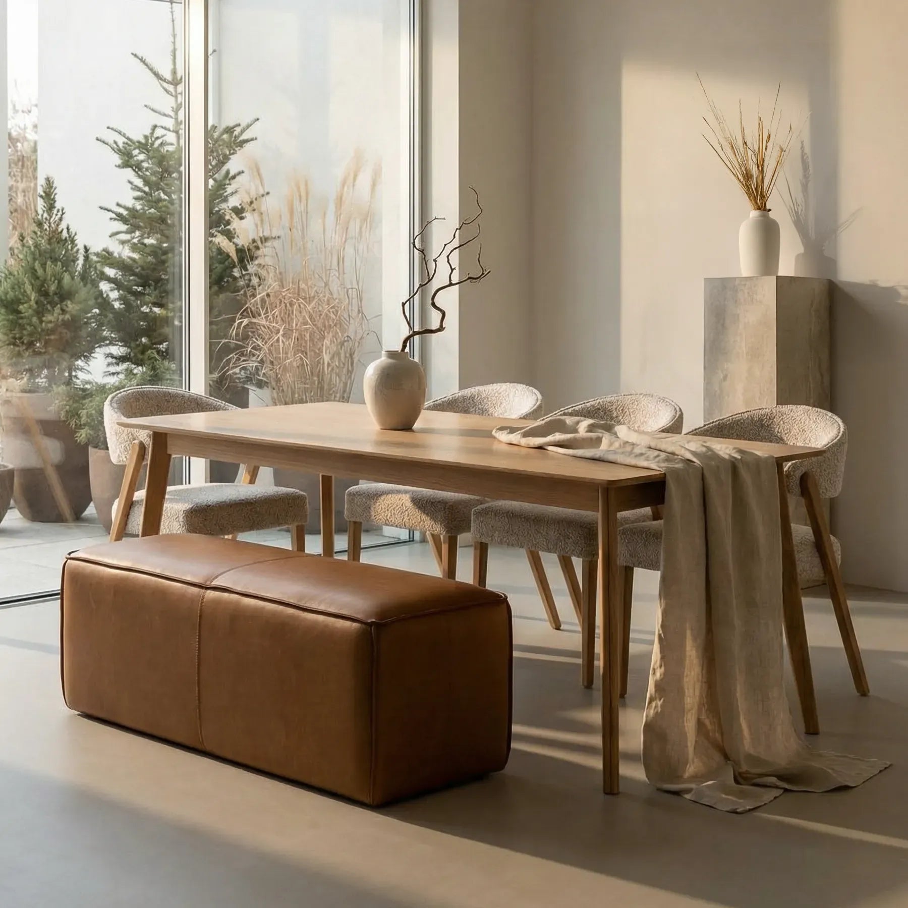 Norge Meşe Yemek Masası 100x200 6 Kişilik