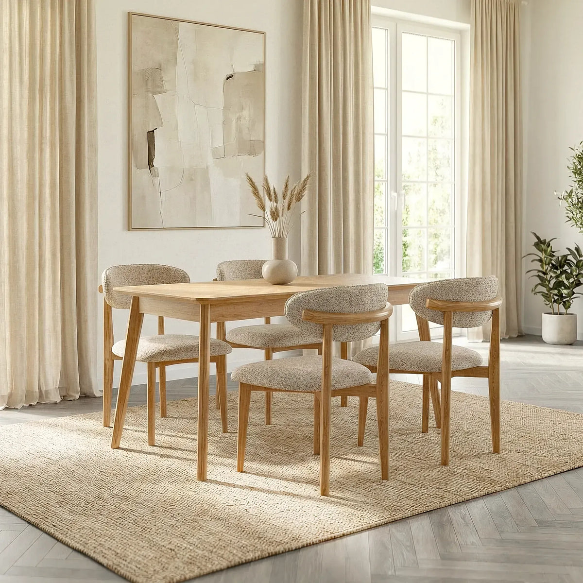 Norge Yemek Masası 68x138 - Meşe
