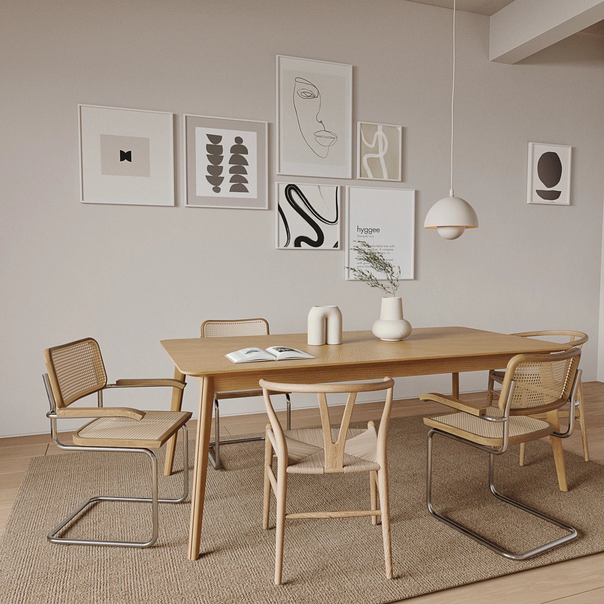 Norge Yemek Masası 100x200 Ahşap