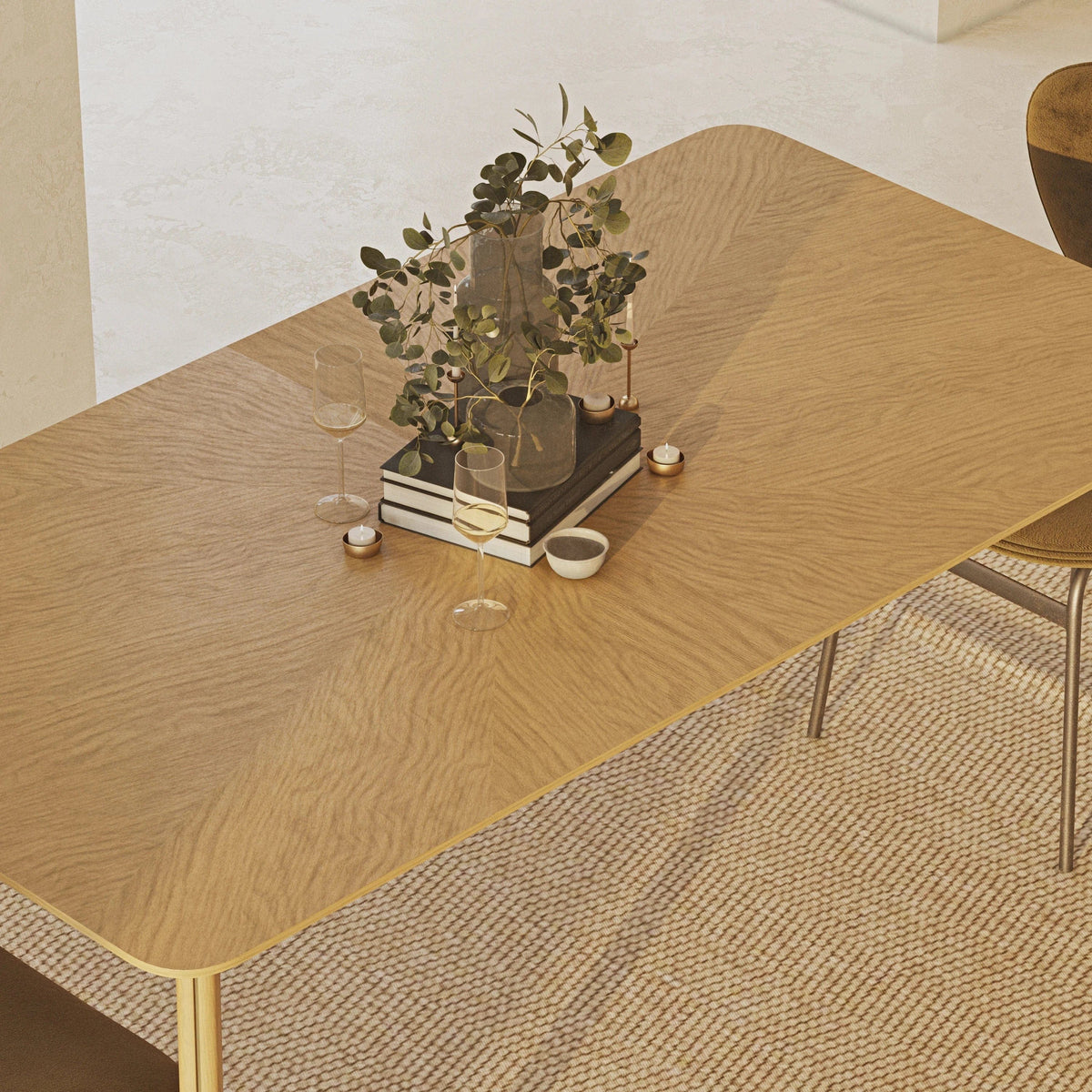 Norge Yemek Masası 90x170 - Meşe