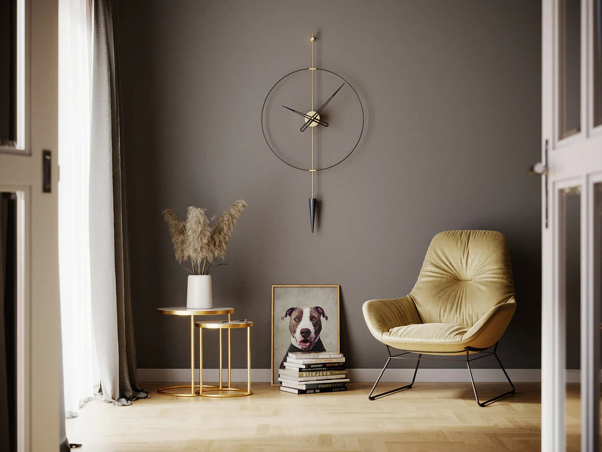 pendulum plus sarkaçlı gold duvar saati 60 cm