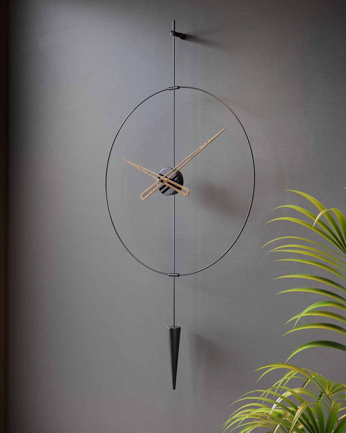 pendulum plus sarkaçlı meşe duvar saati 60cm
