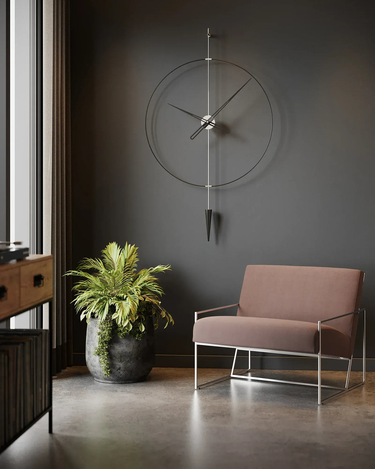 pendulum plus sarkaçlı duvar saati 80 cm