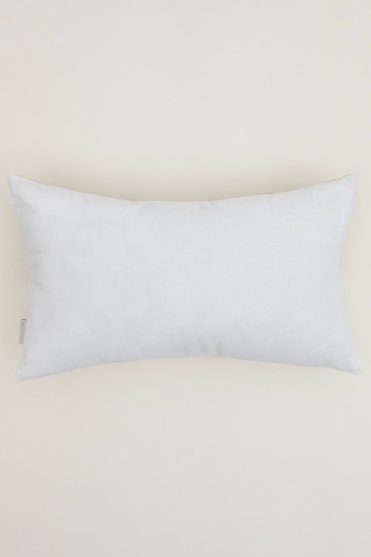 Pure White Cream Decorative Bead Fiber Filled Cushion 30X50 4840