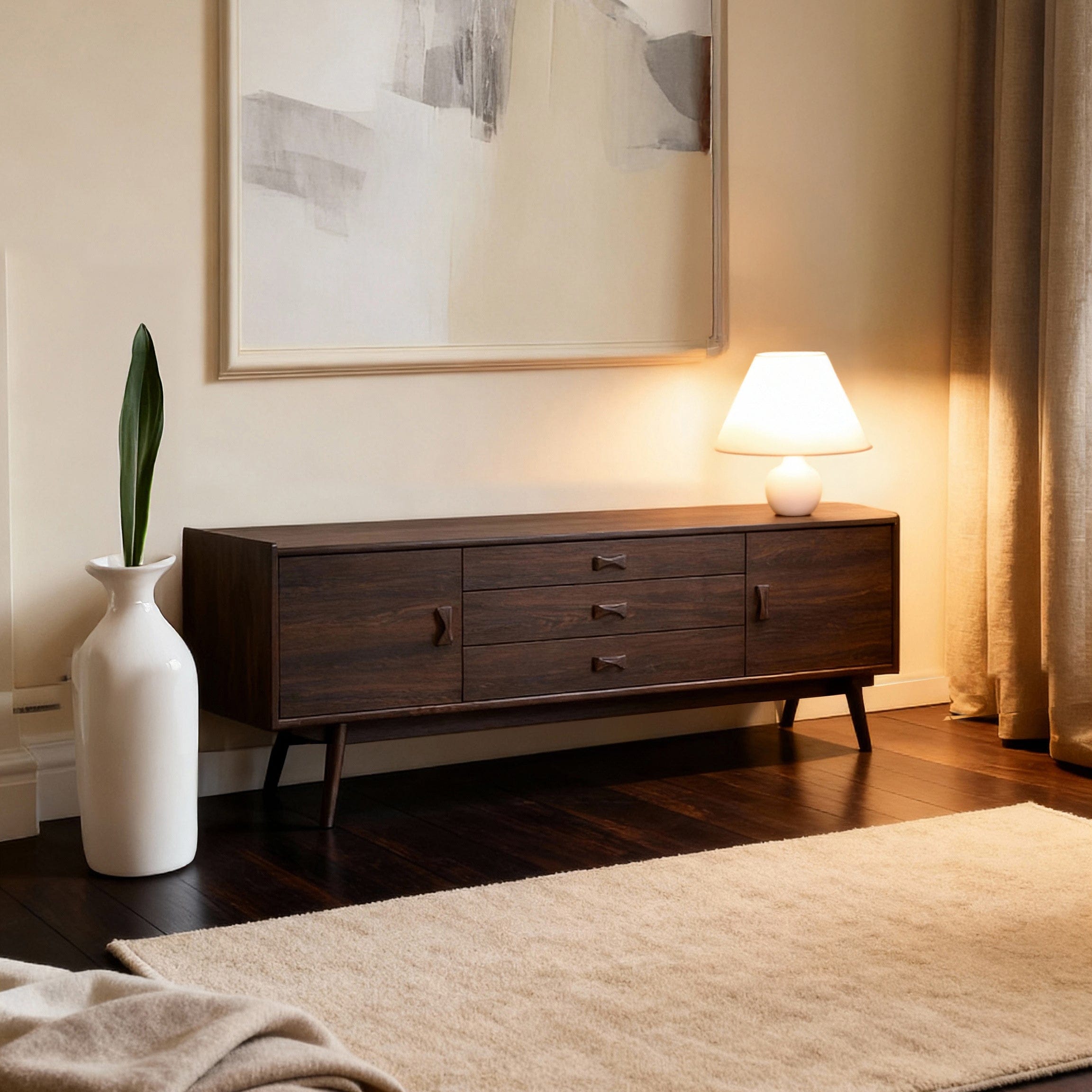 Raa Koyu Meşe TV Sehpası 180 cm