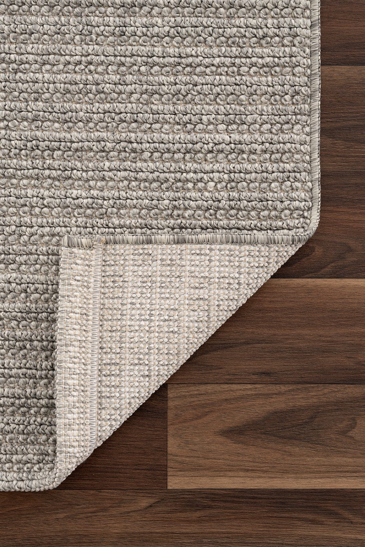 Retro Plain Grey Flatweave Rug A3190A