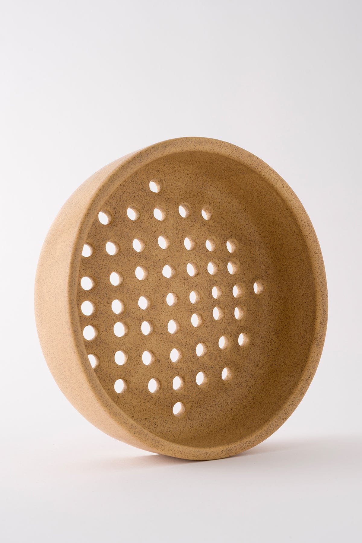 Sateen Beige Large Handmade Decorative Strainer 8603
