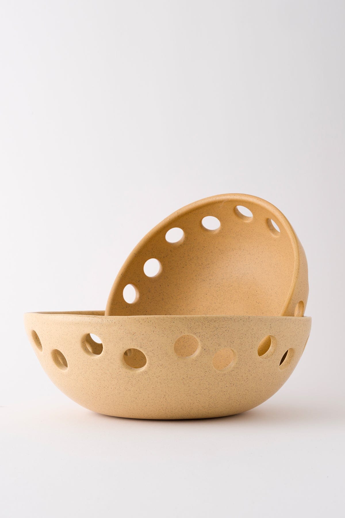 Satin Matte Beige Handmade Oval Small Bowl 8605