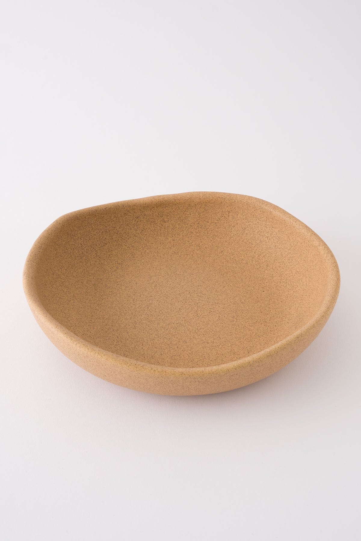 Satin Matte Beige Handmade Serving Plate 8630