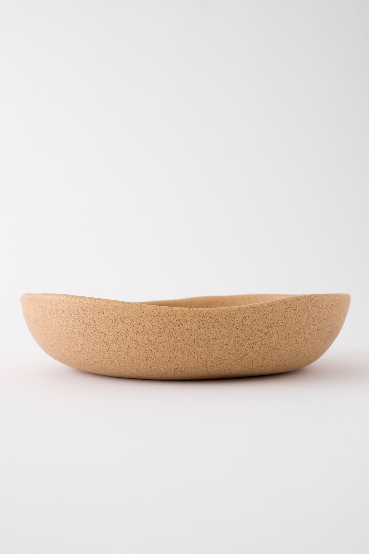 Satin Matte Beige Handmade Serving Plate 8630