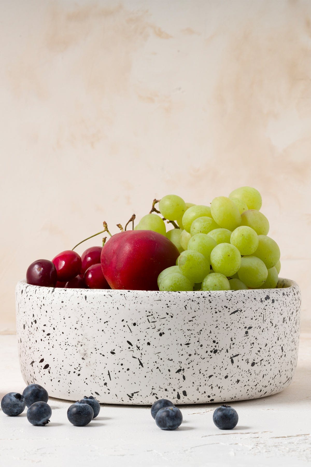 Sateen Mat Beyaz Kırçıllı El Yapımı Küçük Sunum Kasesi 8628