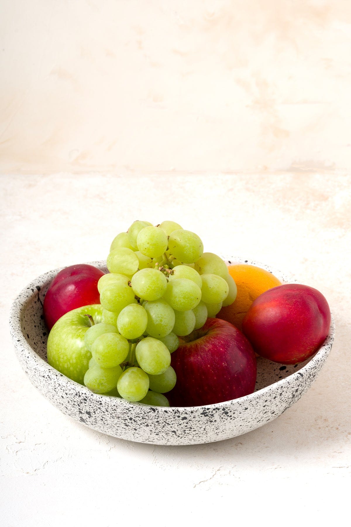 Sateen Mat Beyaz Kırçıllı El Yapımı Sunum Tabağı 8631