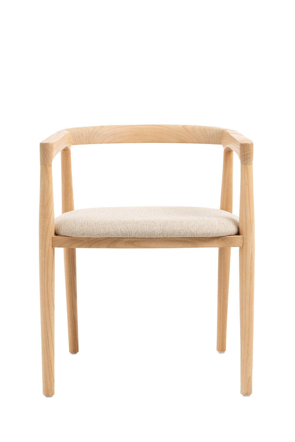 Savia Bej Cushion Natural Solid Wood Chair 10111