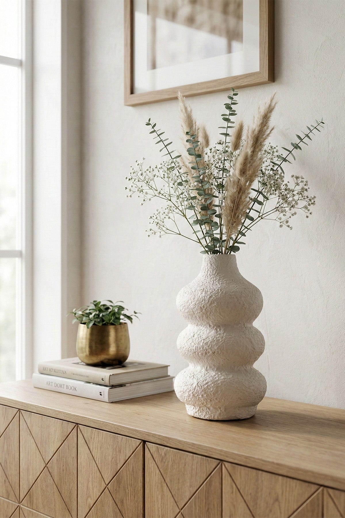 Savia Ceramic White Vase 10131