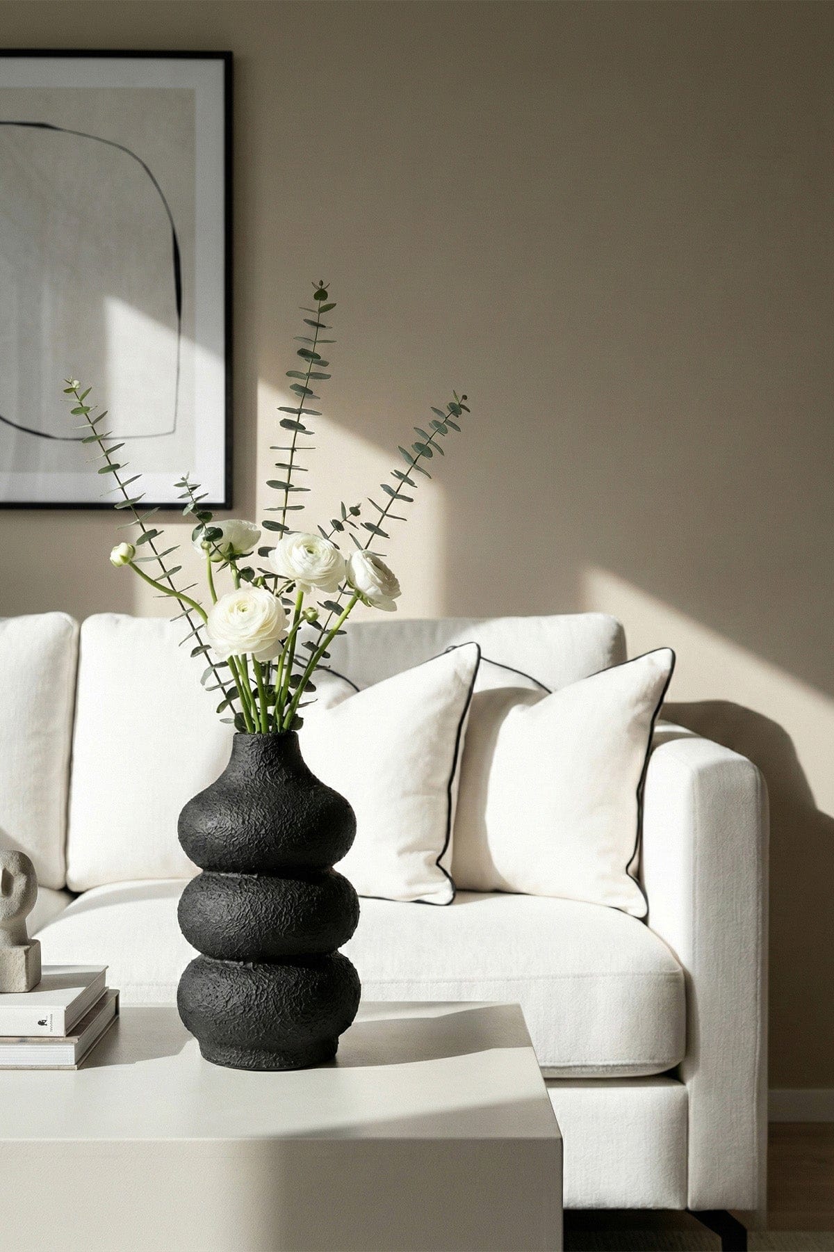 Savia Ceramic Black Tall Vase 10134