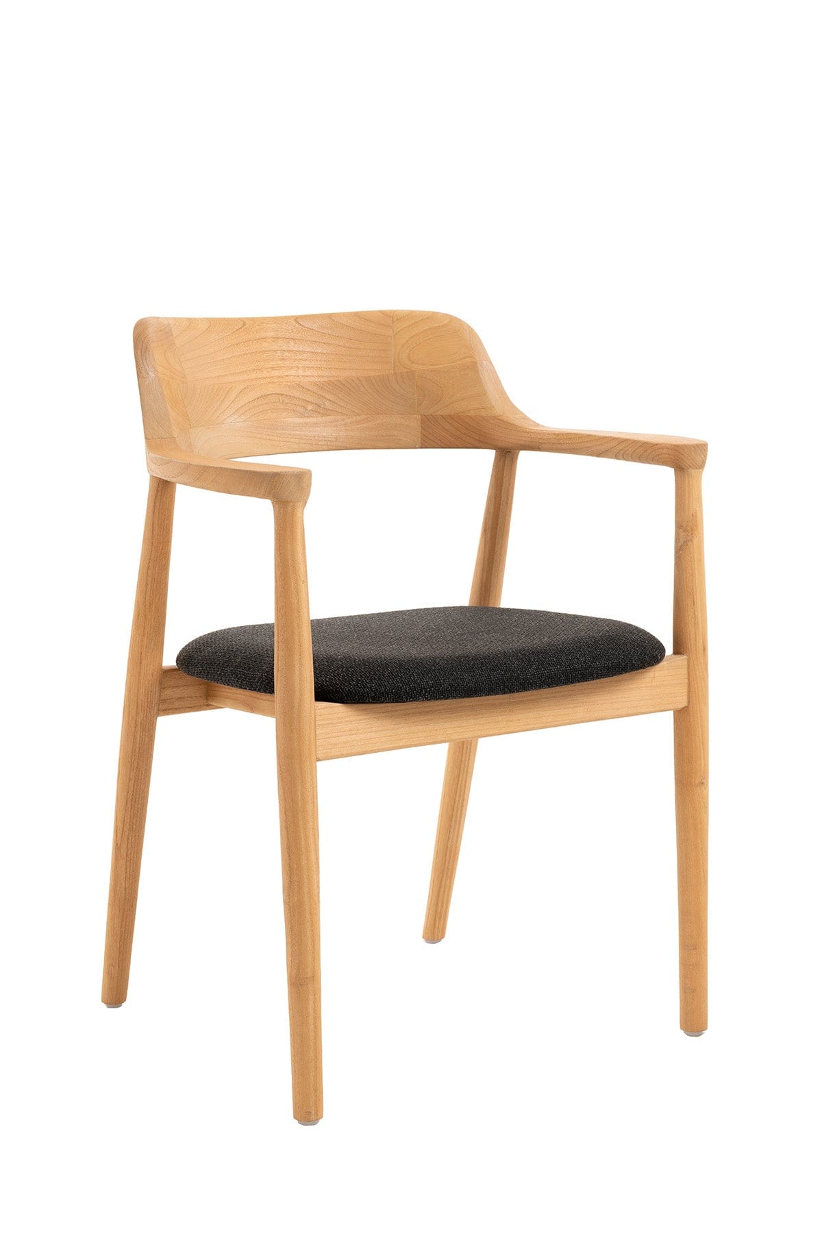 Savia Black Cushioned Natural Wood Chair 10112