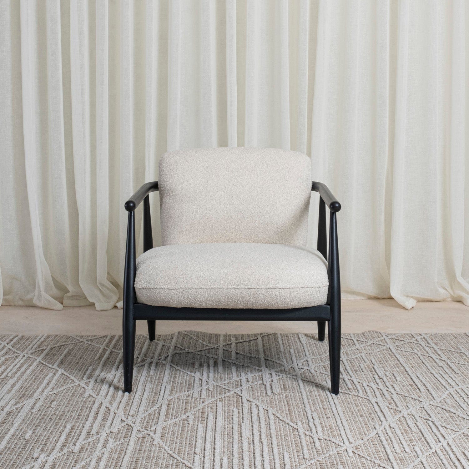 Senna Siyah Berjer Ahşap