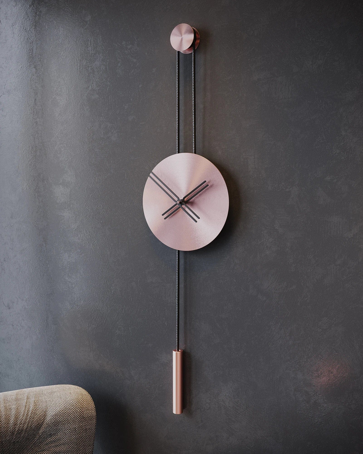 Serenity rose gold duvar saati