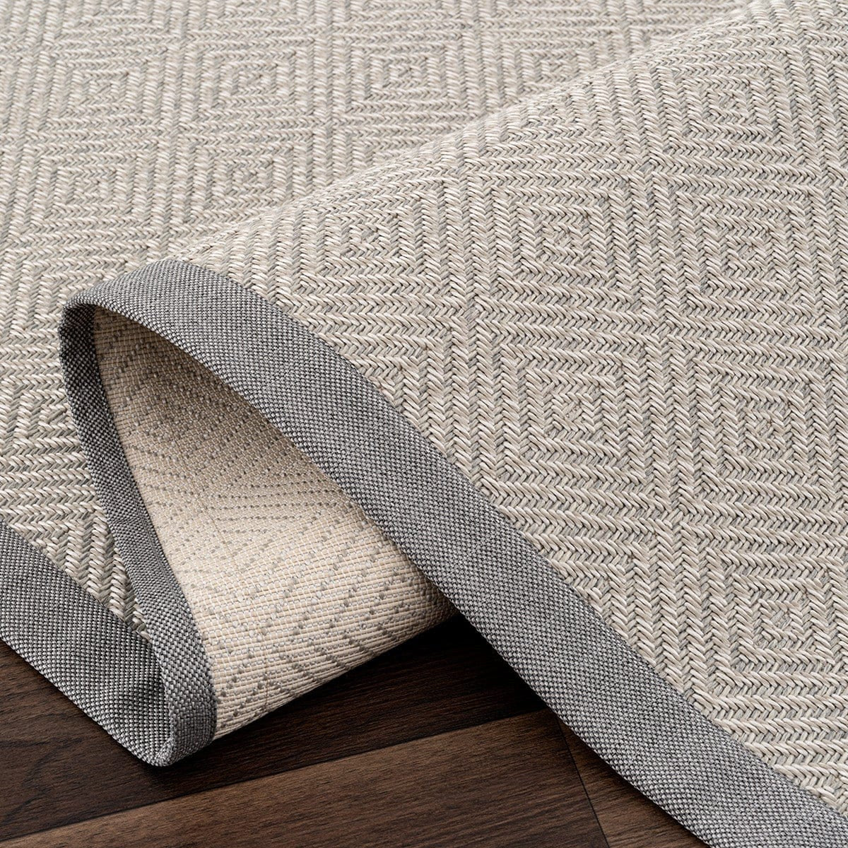 Sisalo Border Cream Grey Sisal Rug Grey Border B3419B