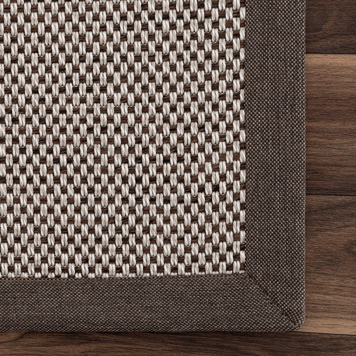Sisalo Border Cream Coffee Sisal Rug Coffee Border B3417D