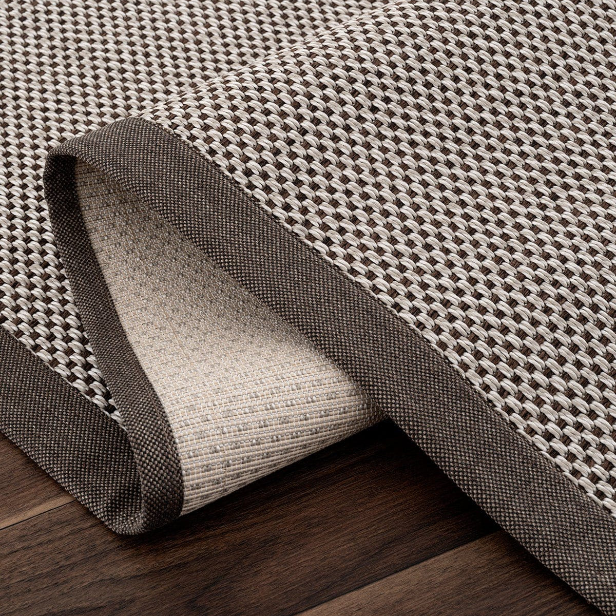 Sisalo Border Cream Coffee Sisal Rug Coffee Border B3417D