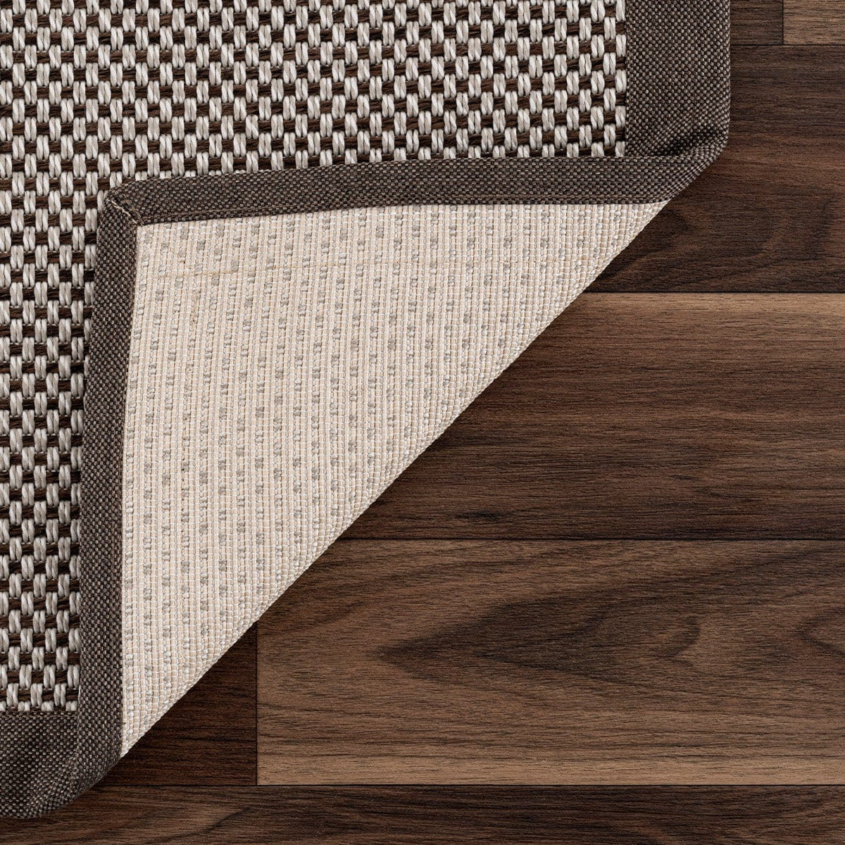 Sisalo Border Cream Coffee Sisal Rug Coffee Border B3417D