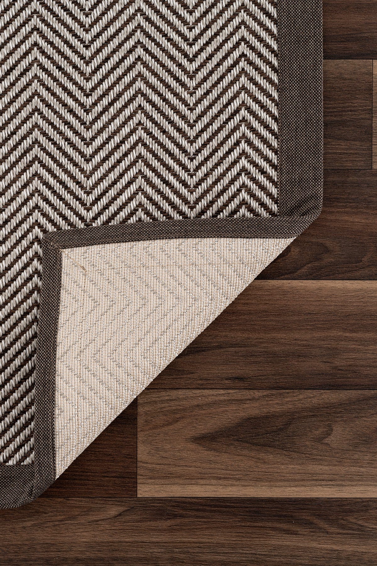 Sisalo Border Cream Coffee Sisal Rug Coffee Border B3421D