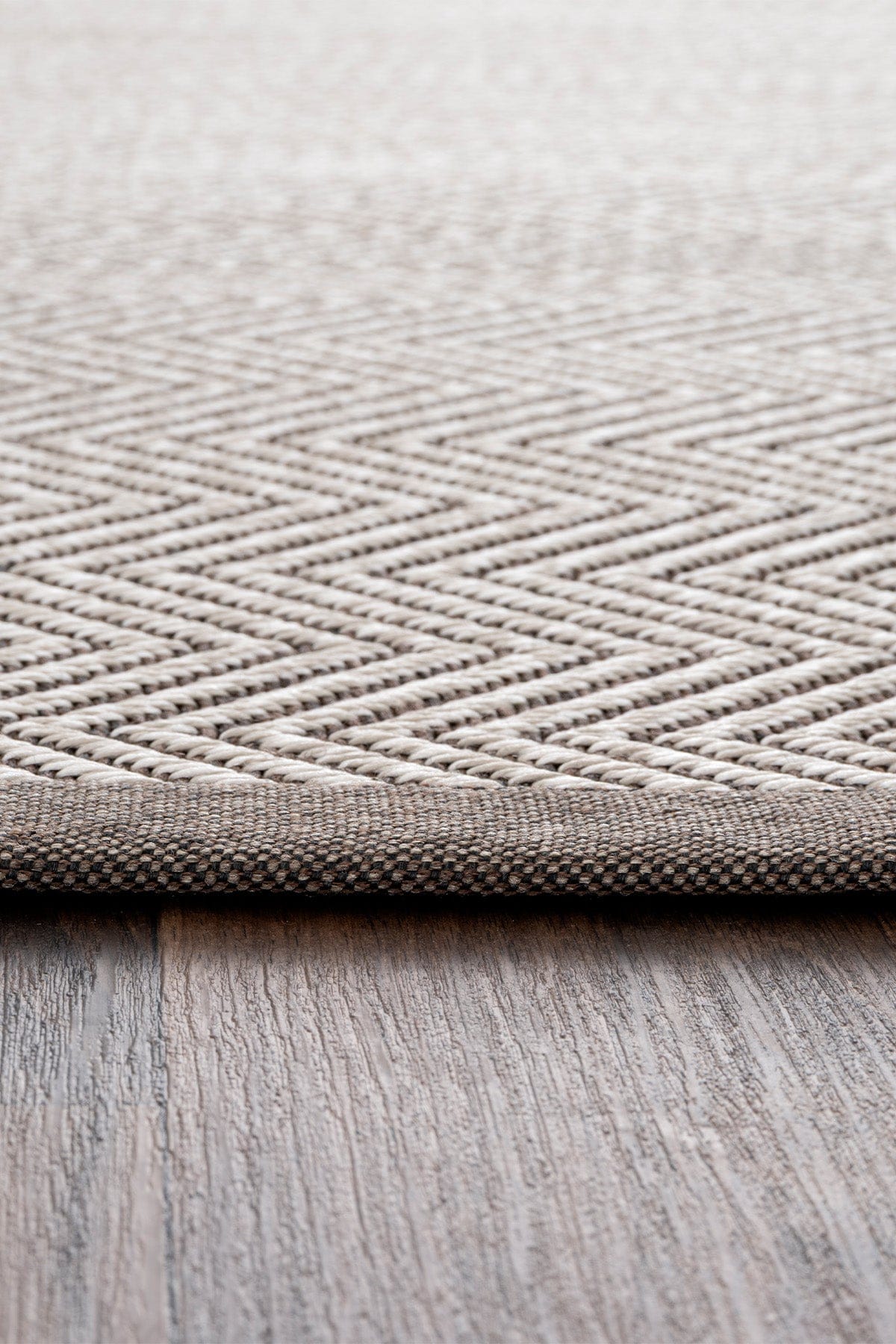 Sisalo Border Cream Coffee Sisal Rug Coffee Border B3421D