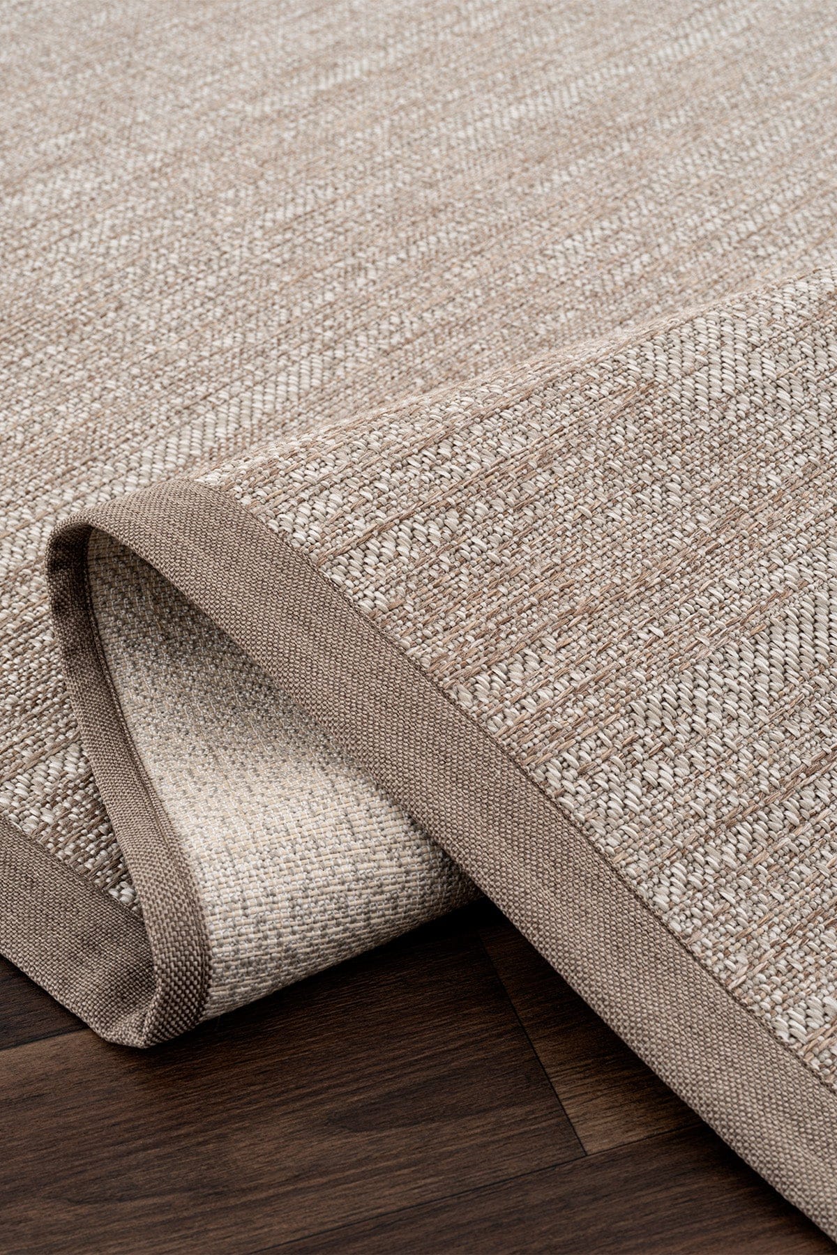 Sisalo Bordure Krem Natural Bordürlü Dış Mekan Balkon Teras Bahçe Halısı B3418C