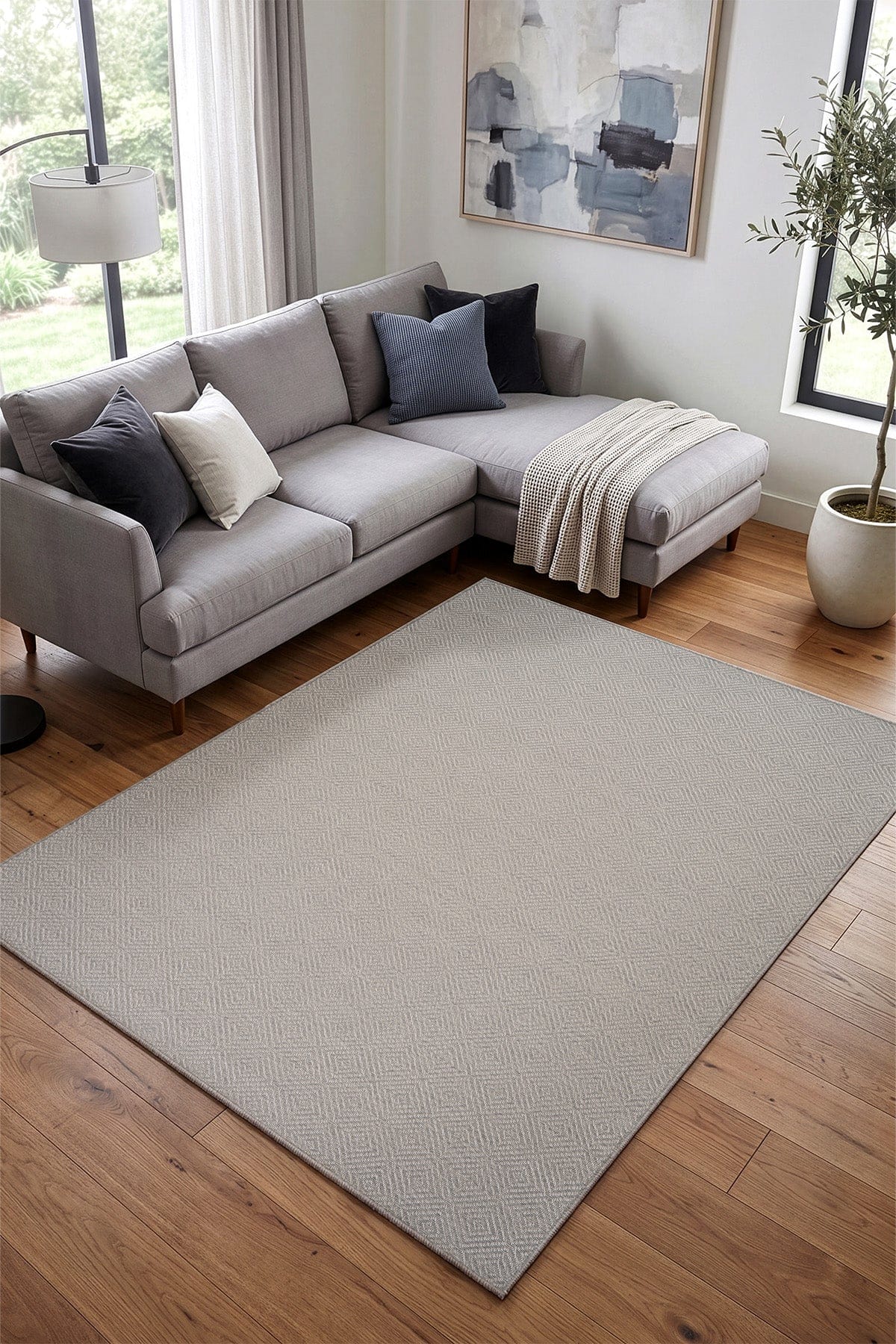 Sisalo Krem Gri Halı B3419B