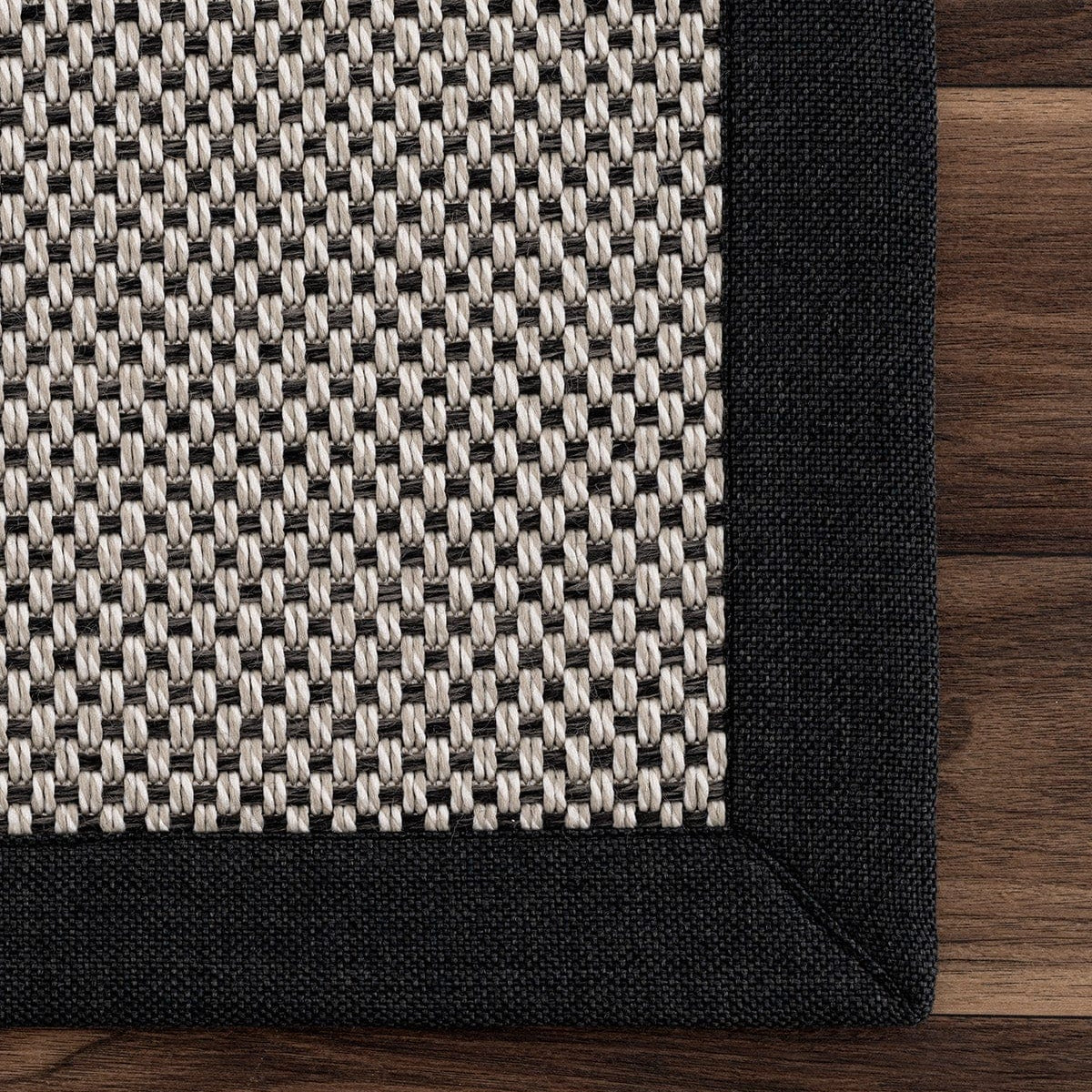 Sisalo Border Cream Black Sisal Rug Black Border B3417E