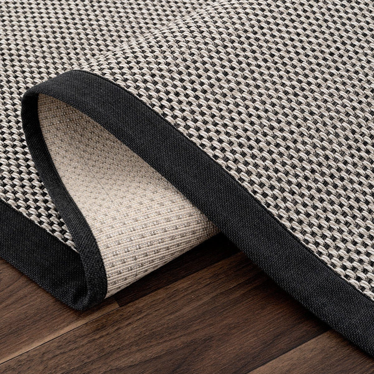 Sisalo Border Cream Black Sisal Rug Black Border B3417E