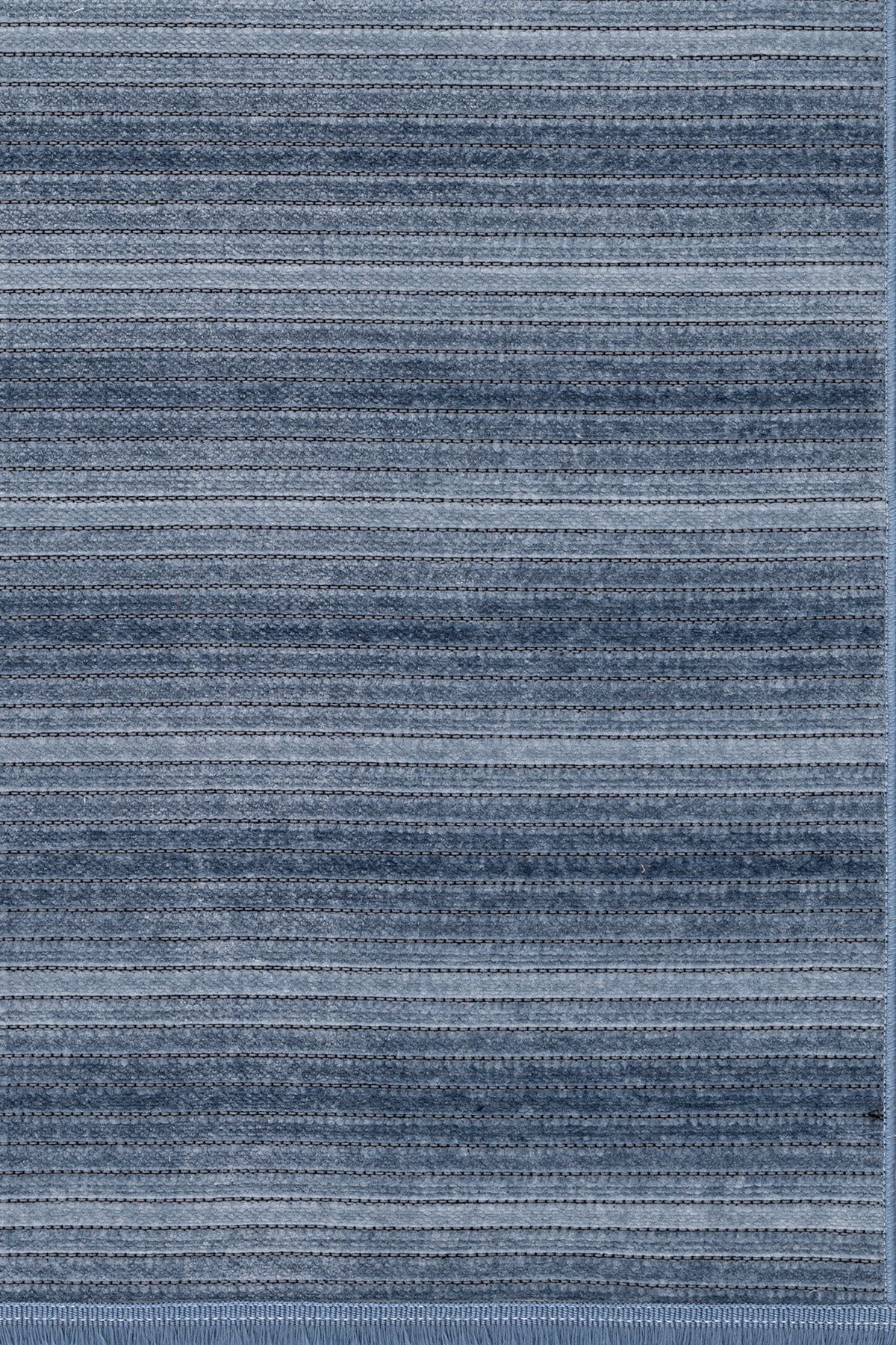 Stripe Mavi Kilim Kaymaz Taban Yolluk 33013Y