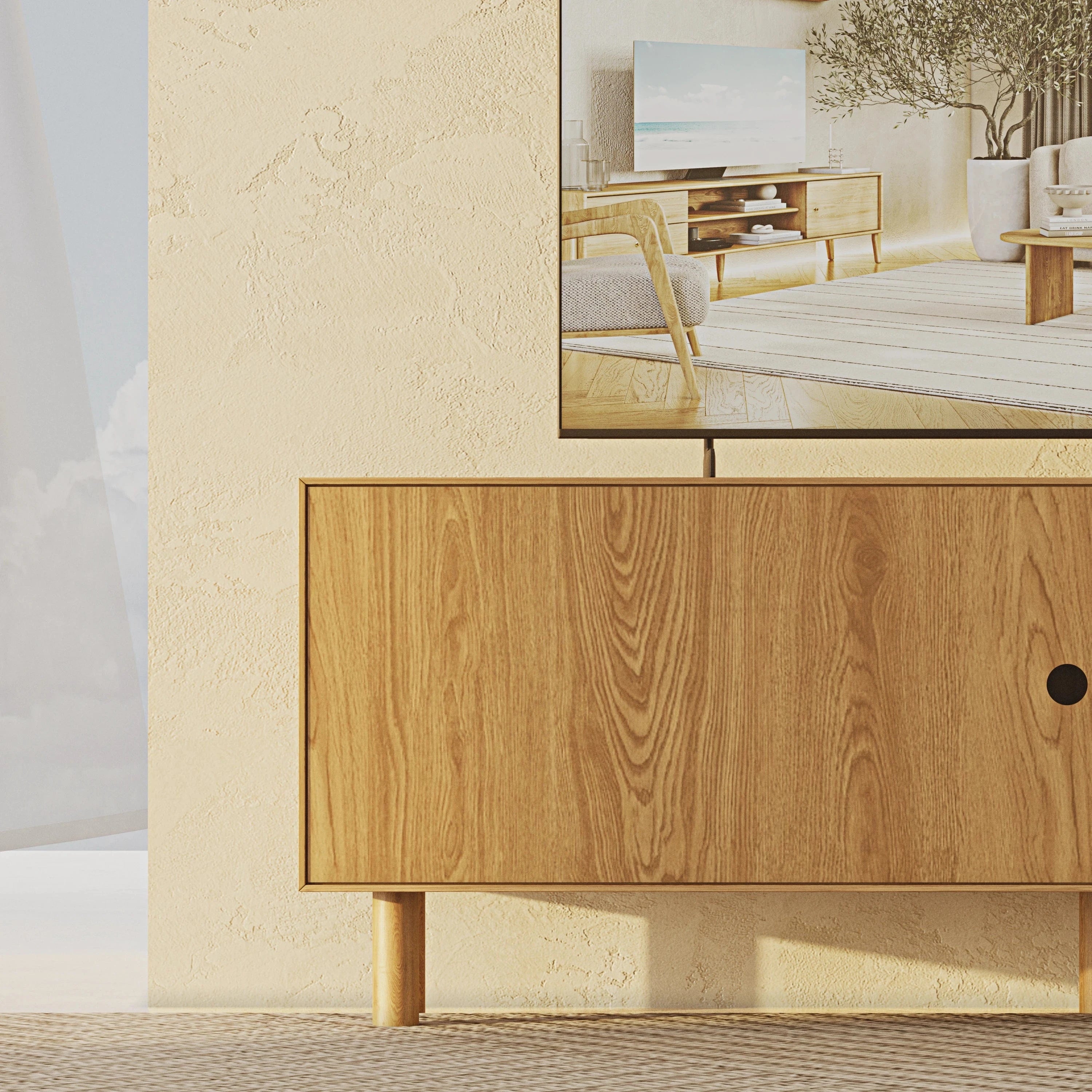 Suprema Meşe TV Ünitesi 140 cm Ahşap