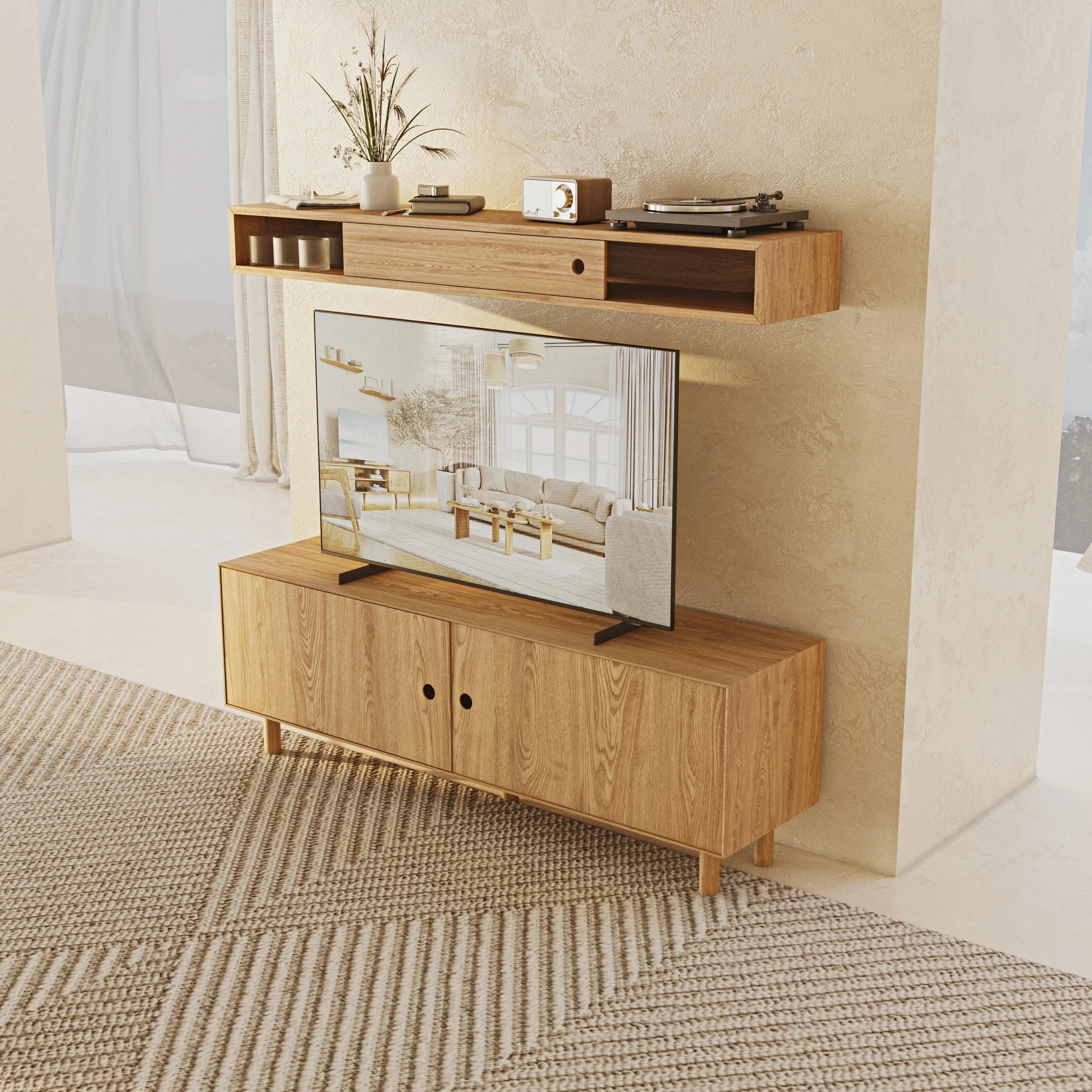 Suprema Meşe TV Ünitesi 140 cm Ahşap