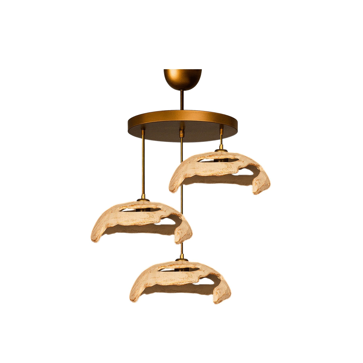 Tina Üçlü Avize Karbon Beton