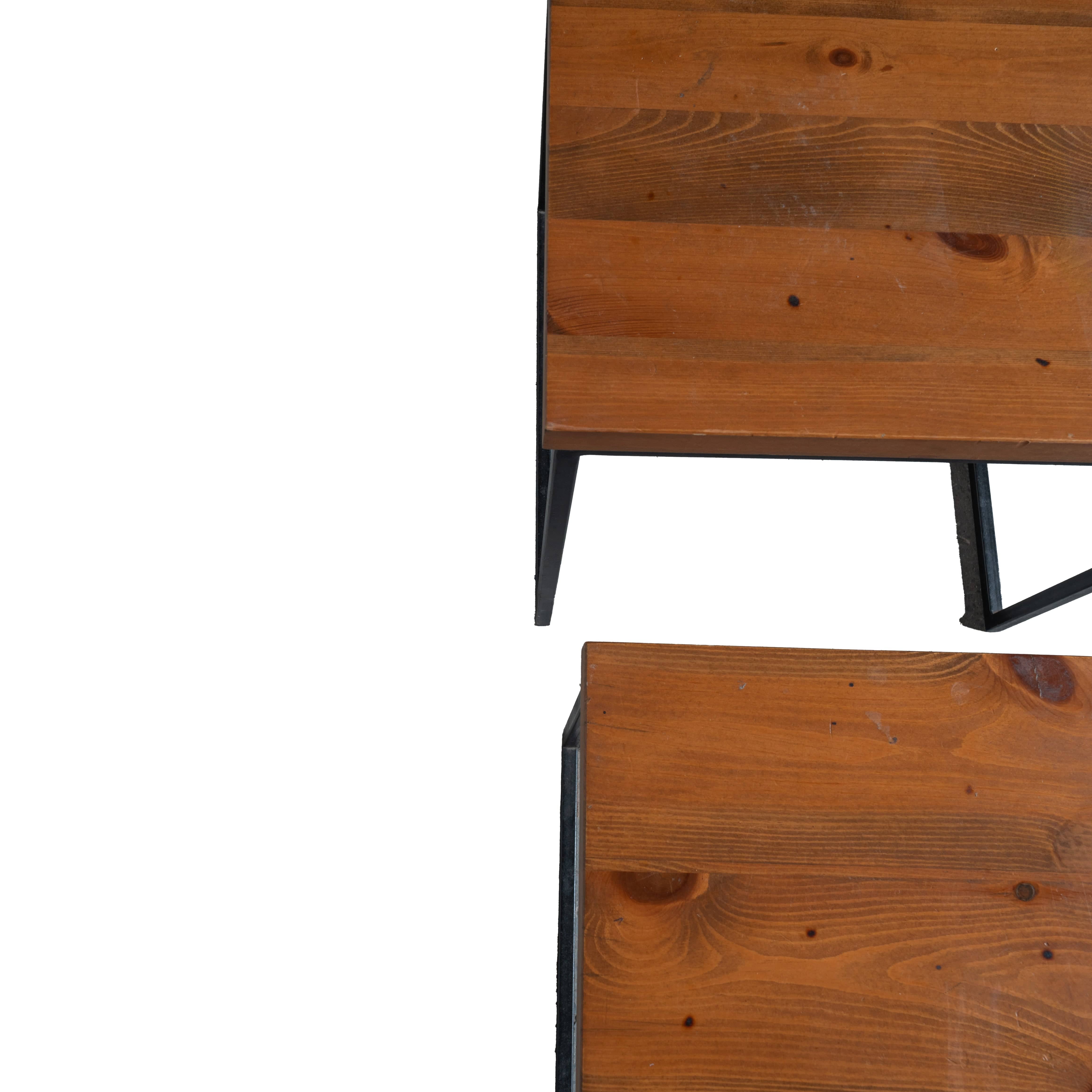 Towl Yan Sehpa Seti Ahşap Ceviz 10610