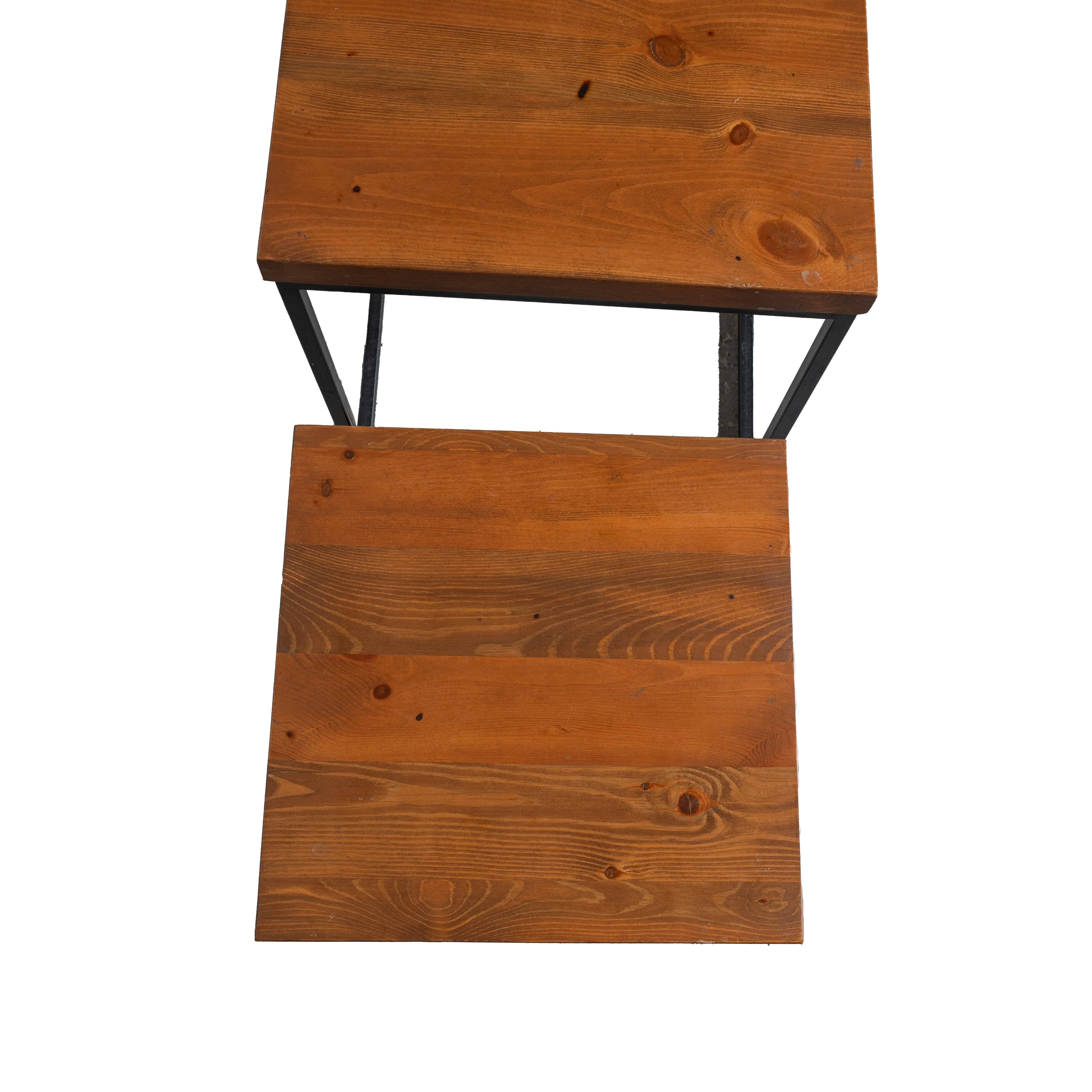 Towl Yan Sehpa Seti Ahşap Ceviz 10610