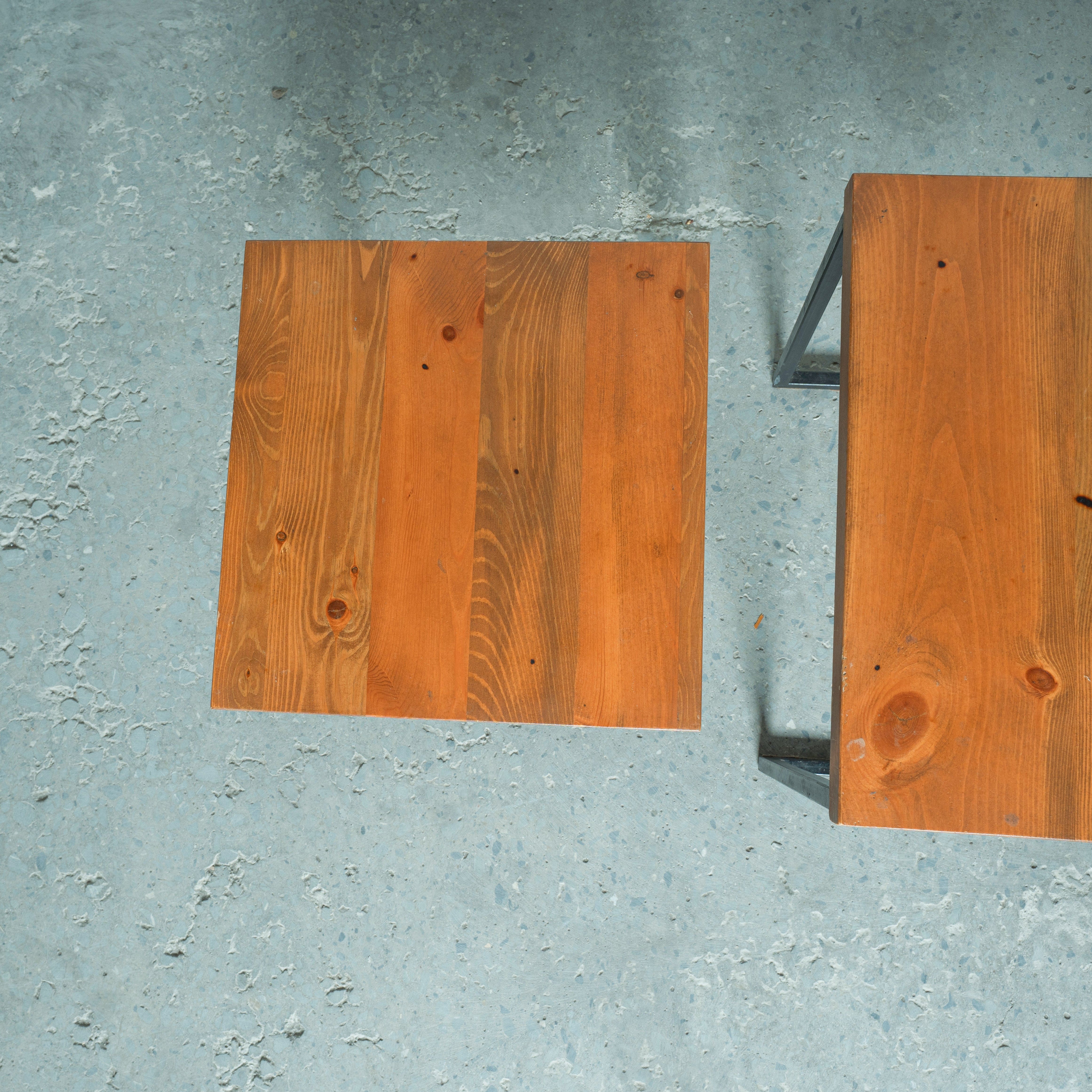 Towl Yan Sehpa Seti Ahşap Ceviz 10610