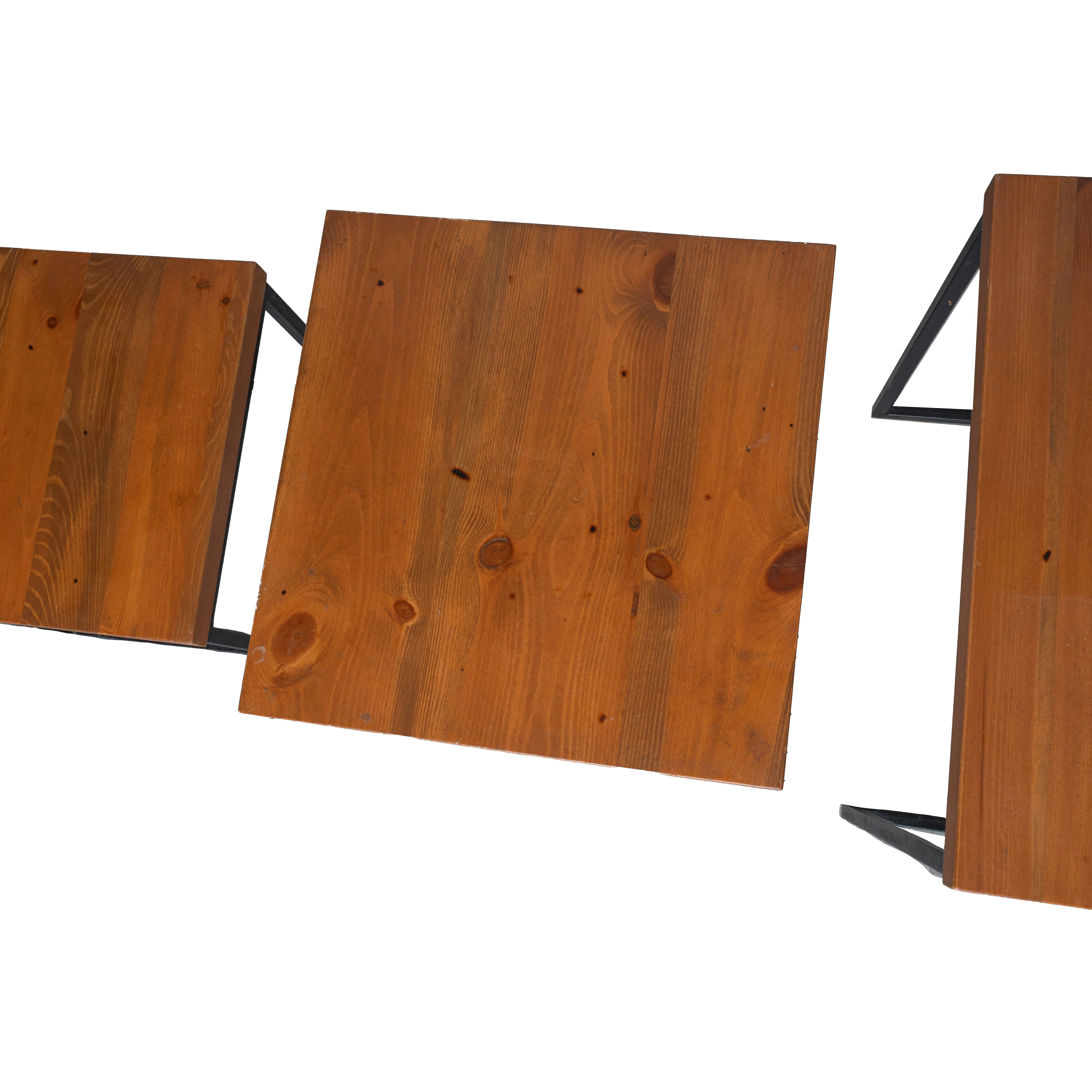 Towl Yan Sehpa Seti Ahşap Ceviz 10610