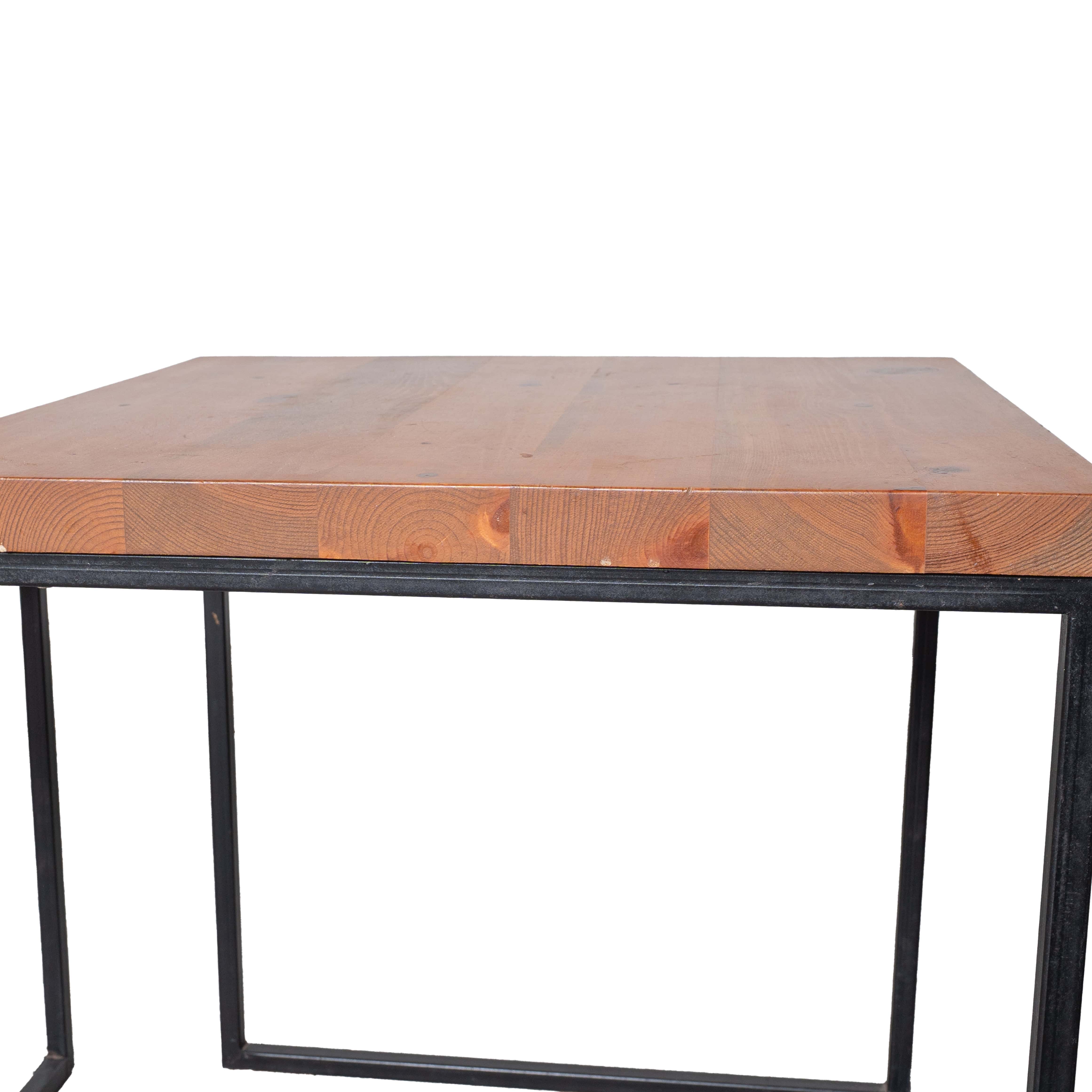 Towl Yan Sehpa Seti Ahşap Ceviz 10610