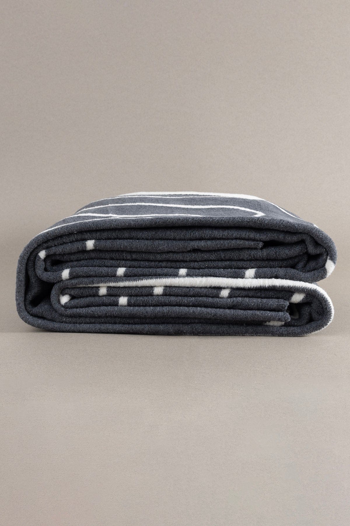 Twin Blanket Soft Cotton Double Blanket Anthracite Cream 200 x 220 5030A