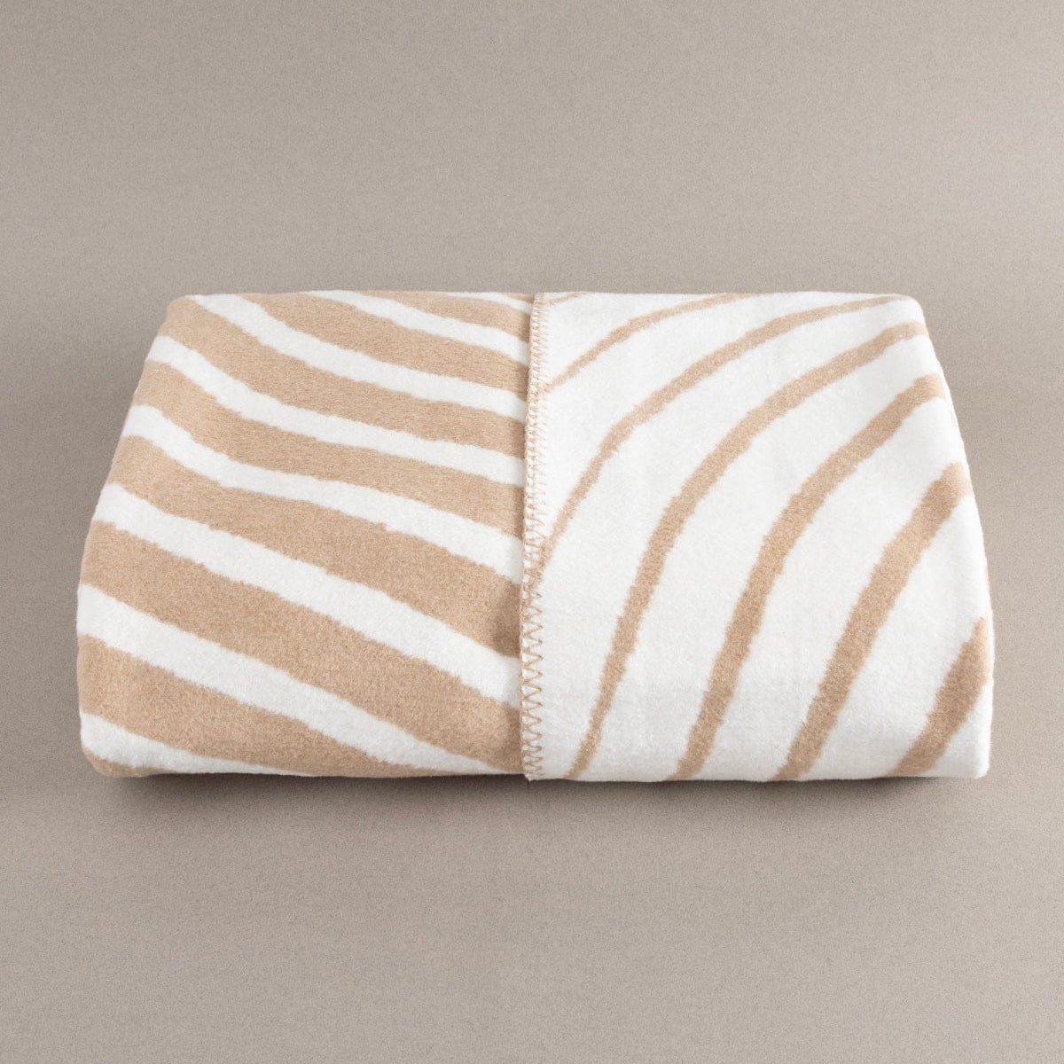 Twin Battaniye Soft Pamuklu Çift Kişilik Battaniye Kahve Krem 200 x 220 5036A