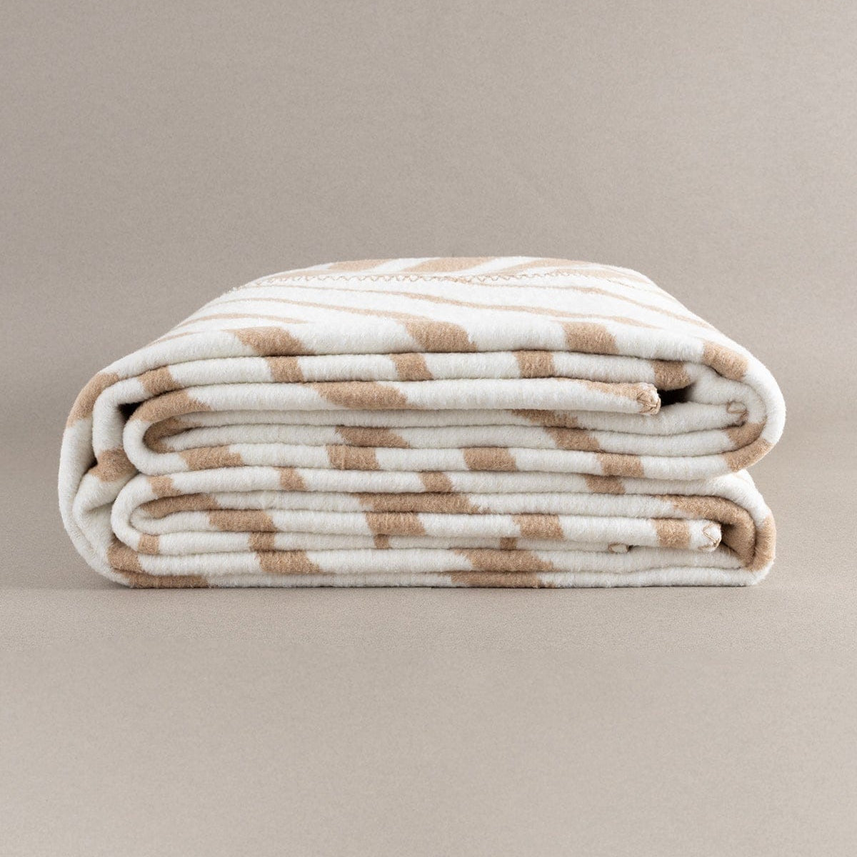Twin Battaniye Soft Pamuklu Çift Kişilik Battaniye Kahve Krem 200 x 220 5036A