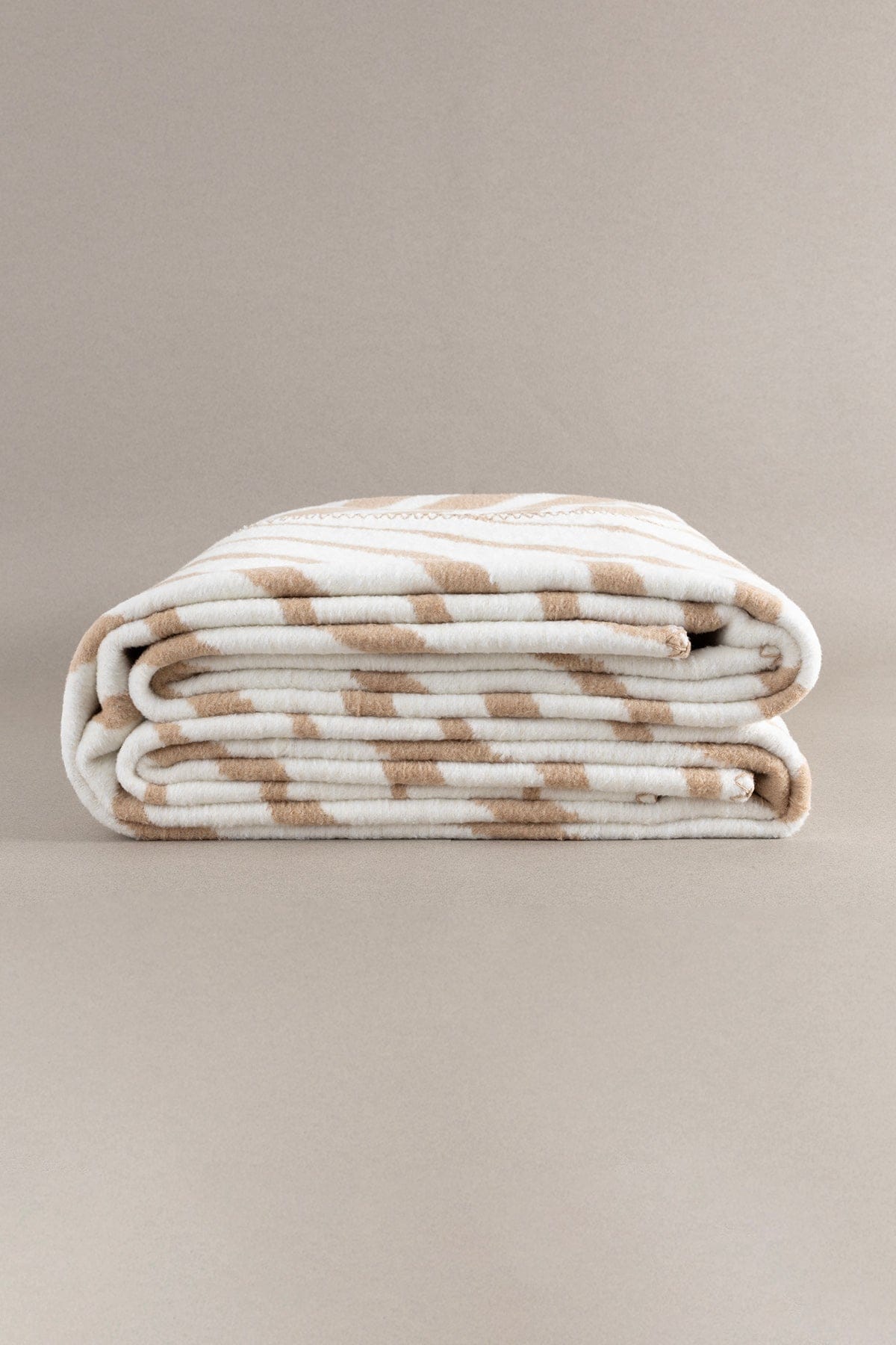 Twin Blanket Soft Cotton Double Blanket Coffee Cream 200 x 220 5036A