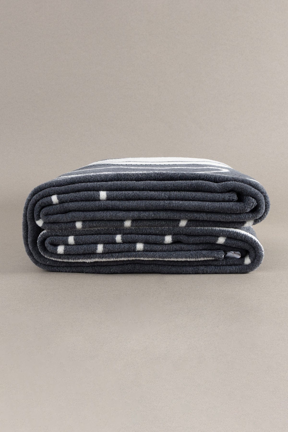 Twin Blanket Soft Cotton Single Blanket Anthracite Cream 150 x 200 5026A