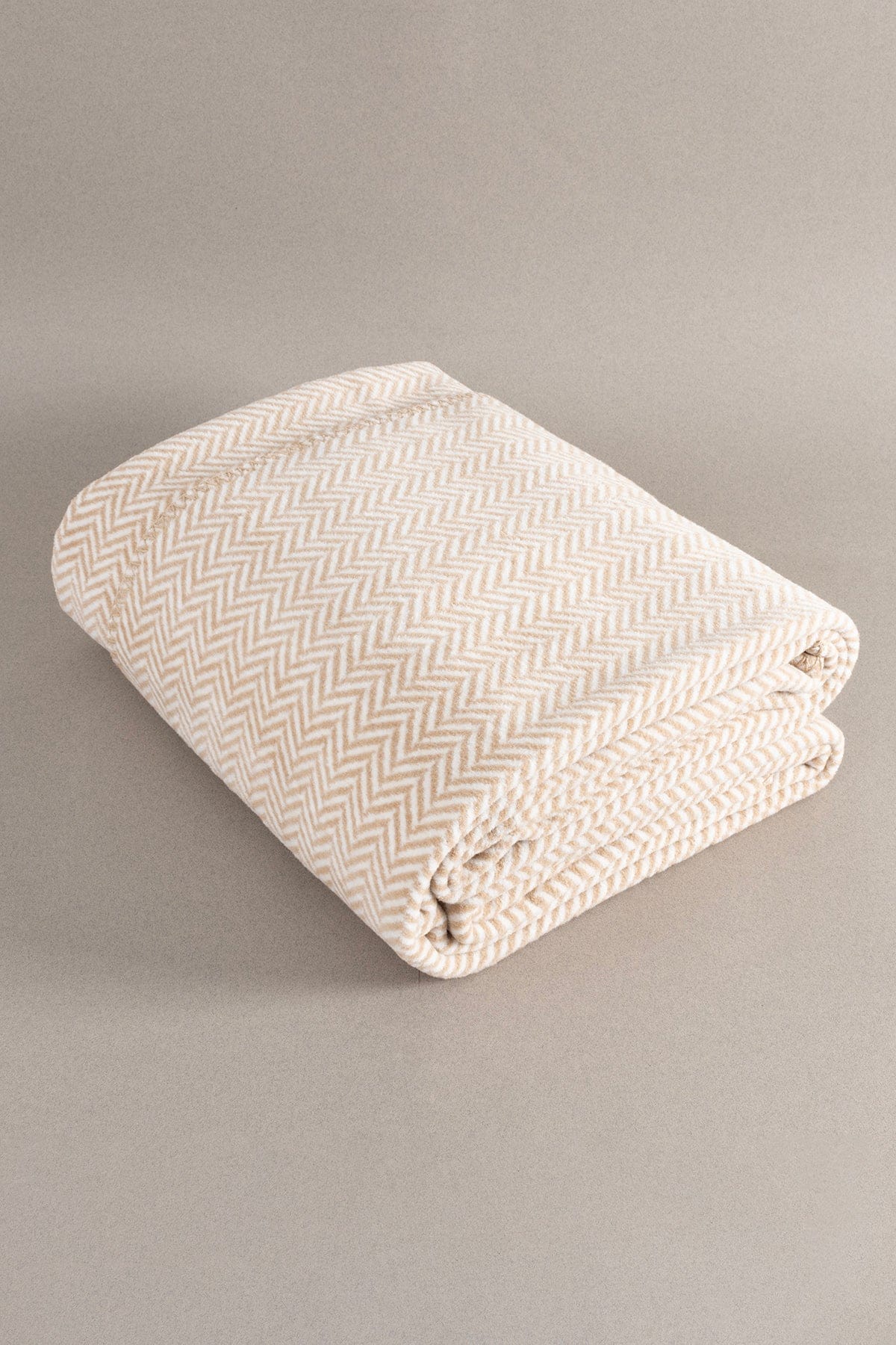 Twin Blanket Soft Cotton Single Blanket Coffee Cream 150 x 200 5016A
