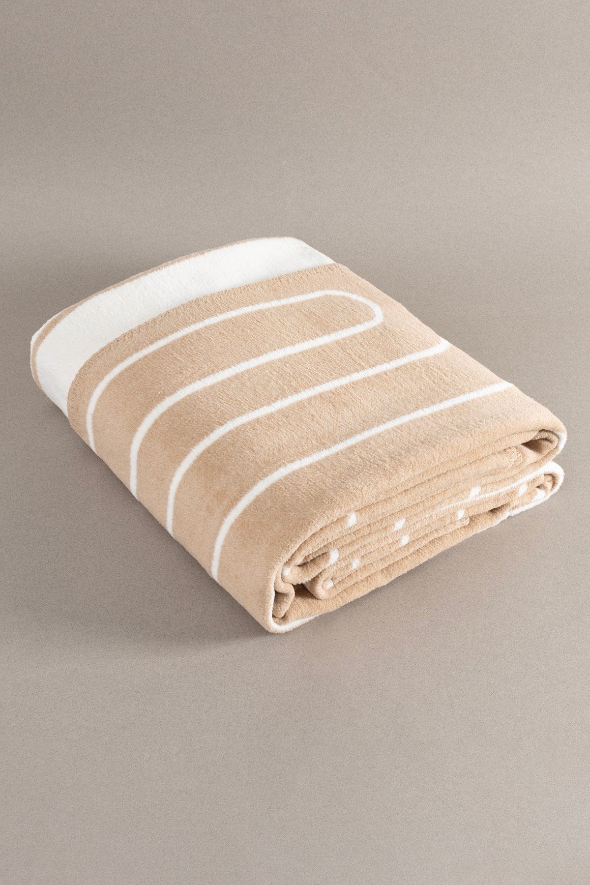 Twin Blanket Soft Cotton Single Blanket Coffee Cream 150 x 200 5024A