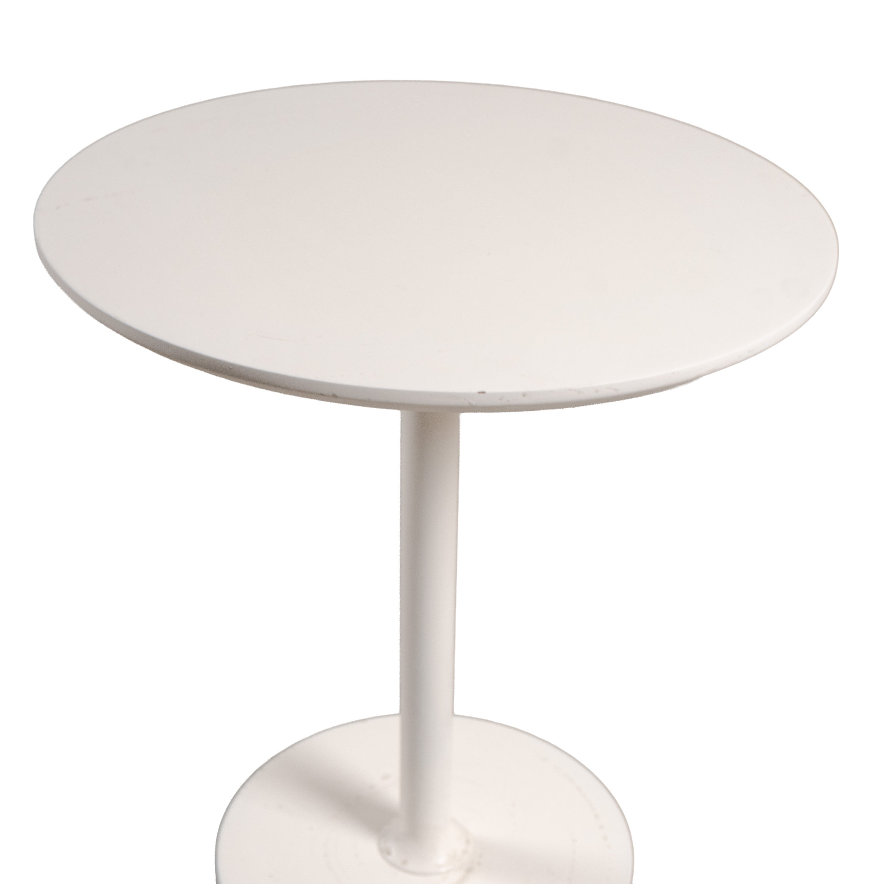 Yuvarlak Beyaz Yan Sehpa 10091