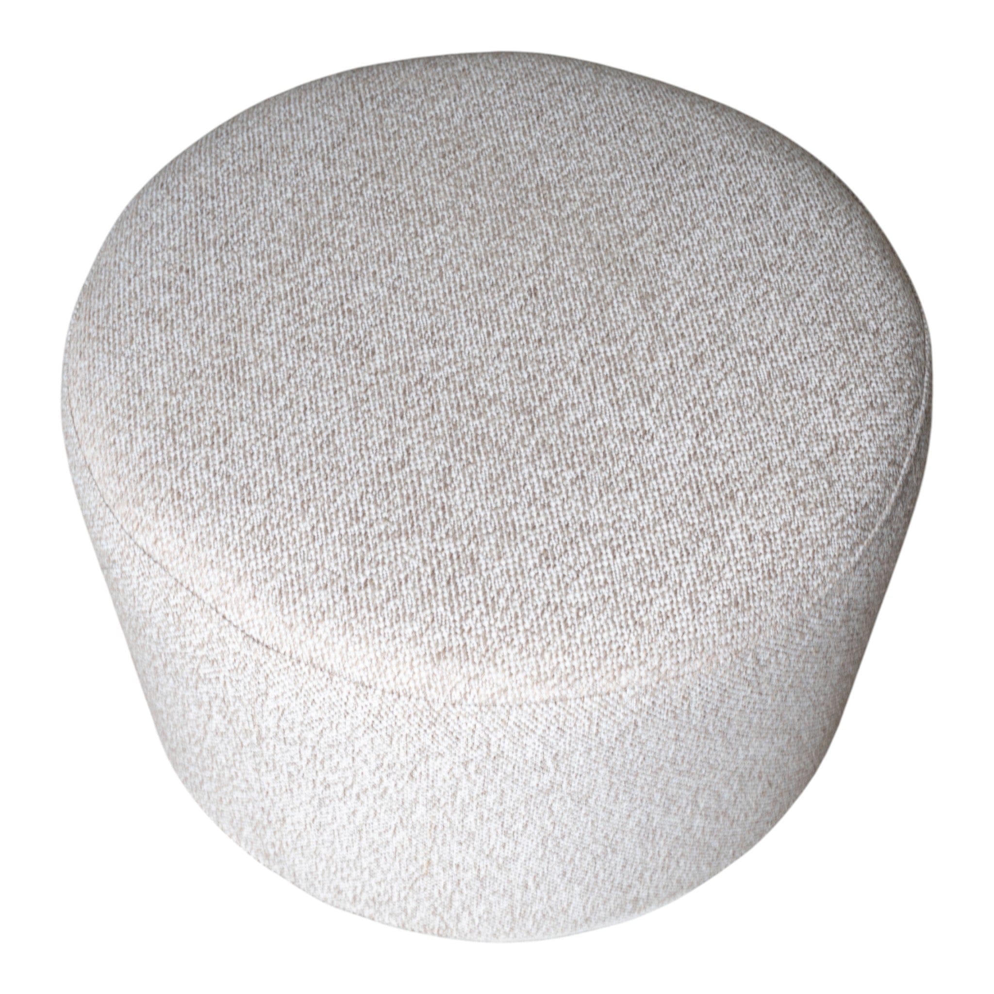 Yuvarlak Puf Keten Gri 11098